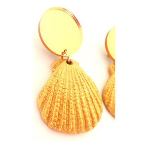 eve ray - new collection -  'Schiaparelli and the Sea' scallop shell earrings