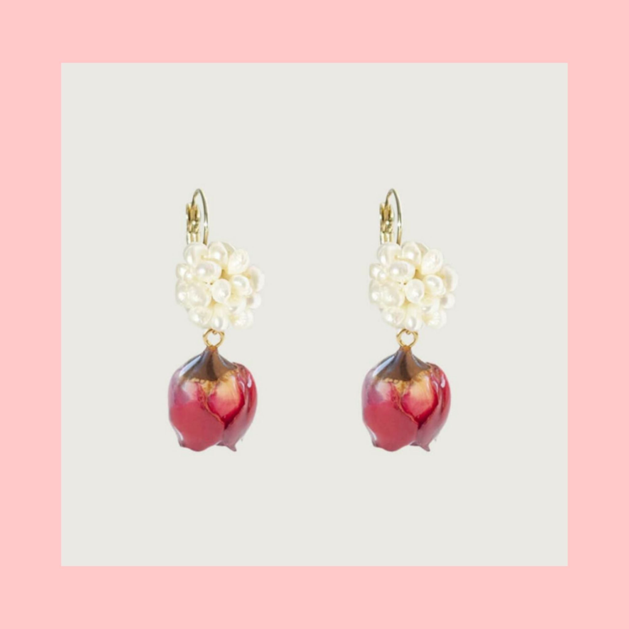 Amori Mori Rose Pearl Earrings
