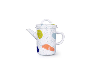 Bornn Enamelware White Splash Tea/Coffee Pot