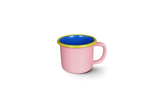 Bornn Enamelware Pink & Electric Blue Mug