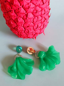 Francine Bramli Paris Jewel Green Earrings