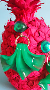 Francine Bramli Paris Jewel Green Earrings