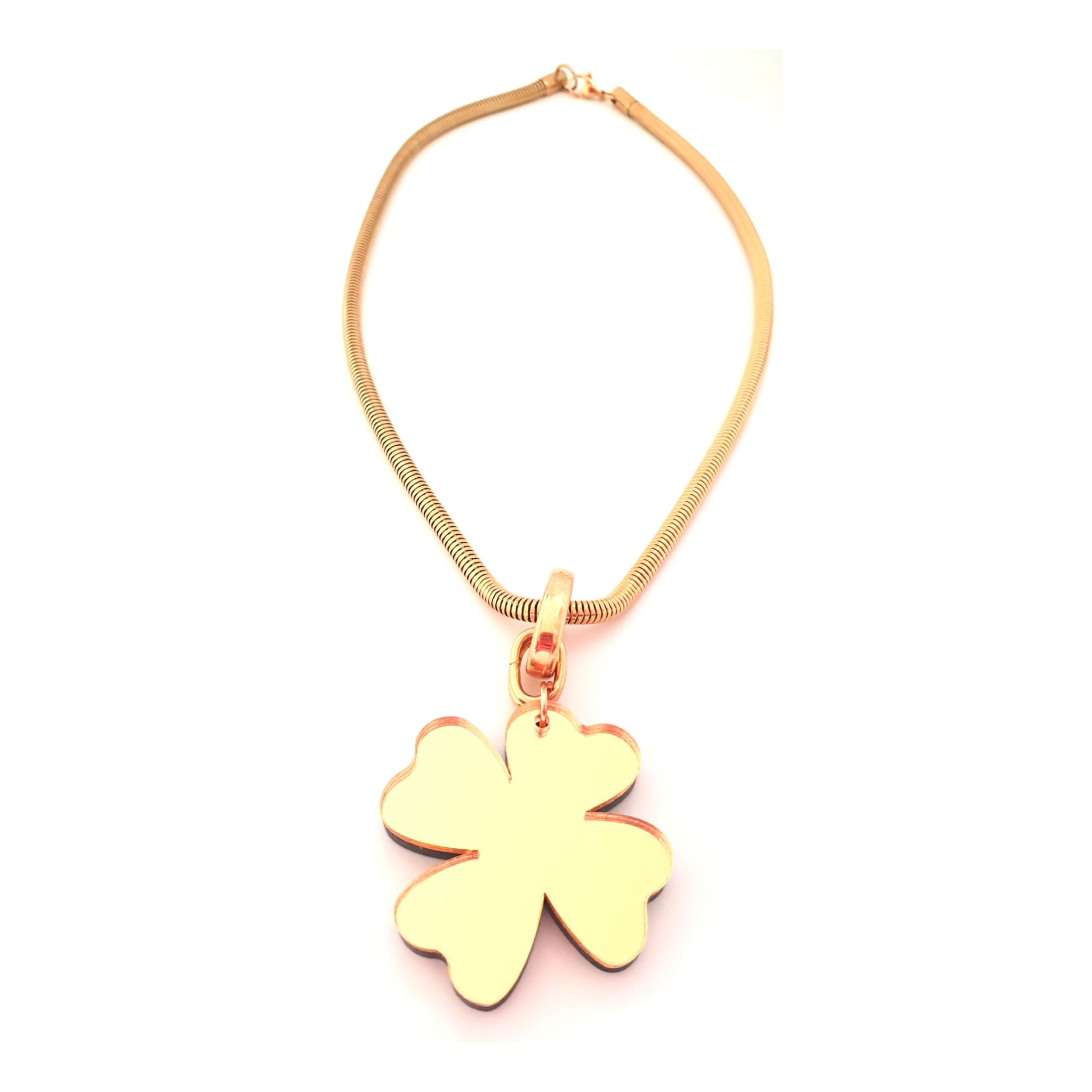eve ray 'down to the tree' clover charm necklace