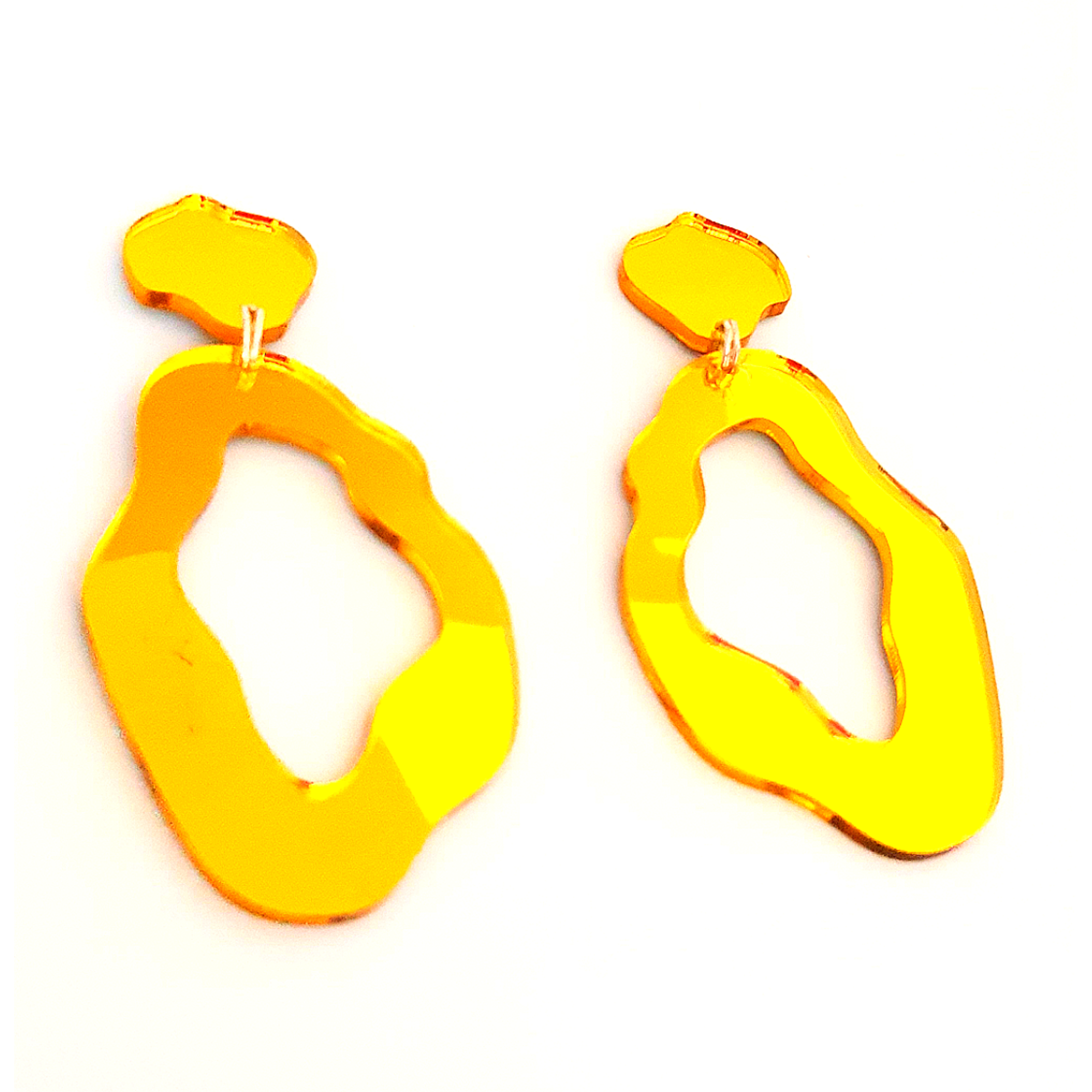 eve ray 'the garden 1925' yellow mirror earrings