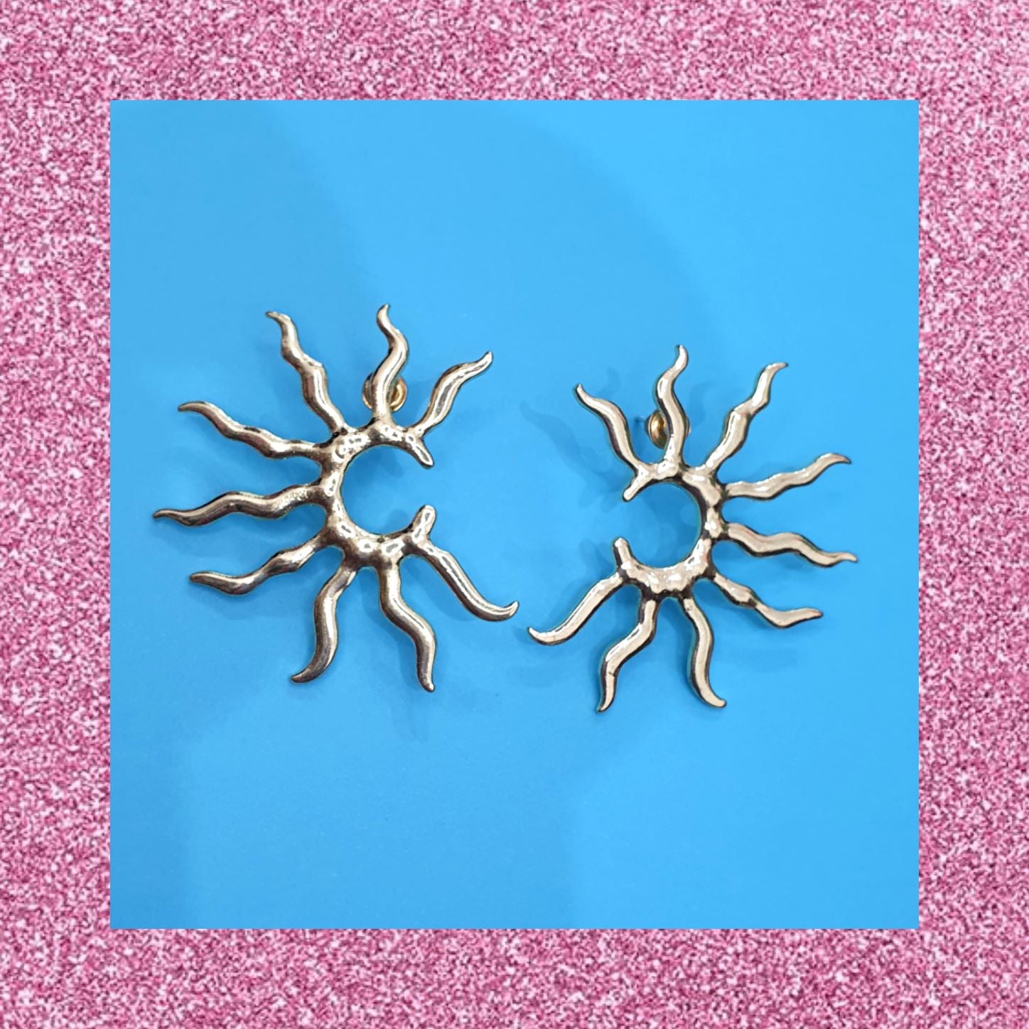 Gold Sun Earrings