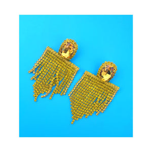 Yellow Chandelier Earrings